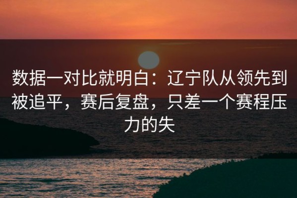 数据一对比就明白：辽宁队从领先到被追平，赛后复盘，只差一个赛程压力的失