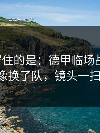 最让人愣住的是：德甲临场战术一改，意大利像换了队，镜头一扫就有戏！