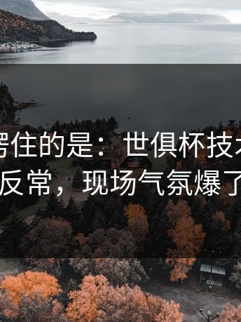 最让人愣住的是：世俱杯技术统计一反常，现场气氛爆了