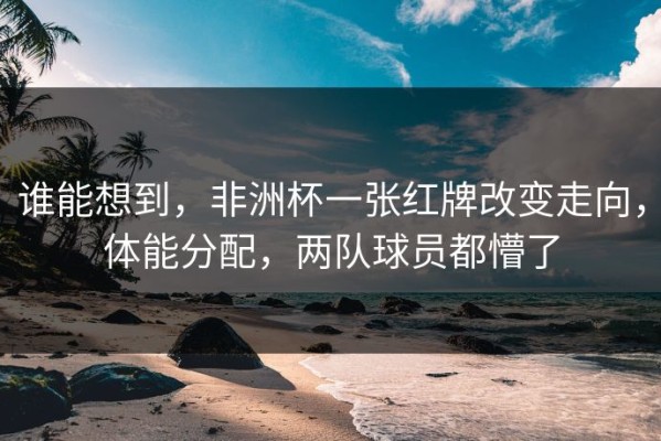 谁能想到，非洲杯一张红牌改变走向，体能分配，两队球员都懵了
