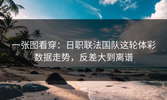 一张图看穿：日职联法国队这轮体彩数据走势，反差大到离谱