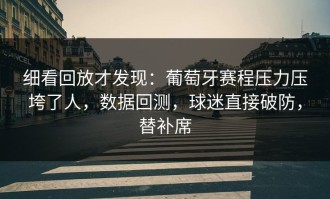 细看回放才发现：葡萄牙赛程压力压垮了人，数据回测，球迷直接破防，替补席