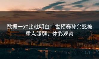 数据一对比就明白：世预赛孙兴慜被重点照顾，体彩观察